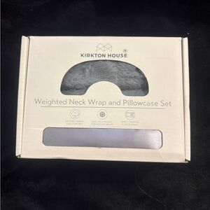 Kirkton House Gray Weighted Neck Wrap and Pillowcase Set